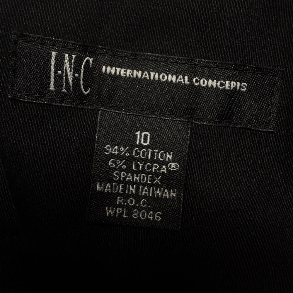 I.N.C. Mid-Rise Bootcut Black Pant Cotton Lycra with Pockets Size 10 Work Career
